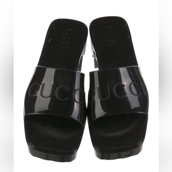Gucci Rubber Heeled Sandal - Picture 1 of 5